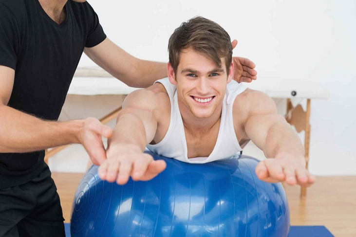 övningar om fitball för prostatit