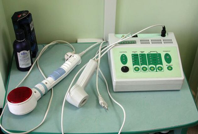 Sjukgymnastikapparat som används vid kronisk prostatit