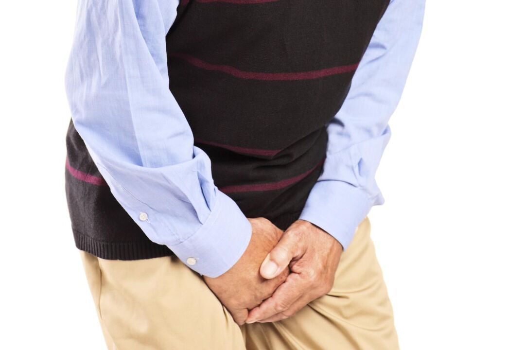 Män med kongestiv prostatit besväras av värkande eller skarp smärta i ljumskområdet